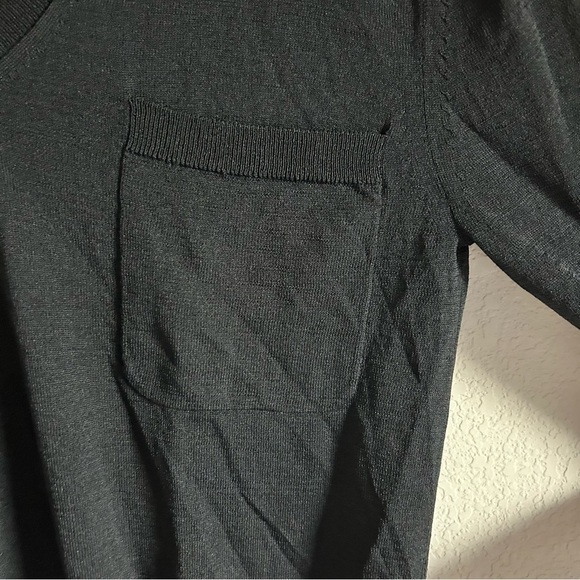 Elie by Elie Tahari V Neck Long Sleeve Viscose Single Pocket Sweater Top… - Picture 8 of 12